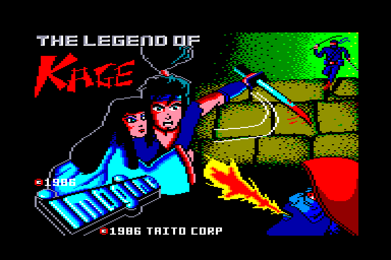 screenshot of the Amstrad CPC game Legend of Kage (the)