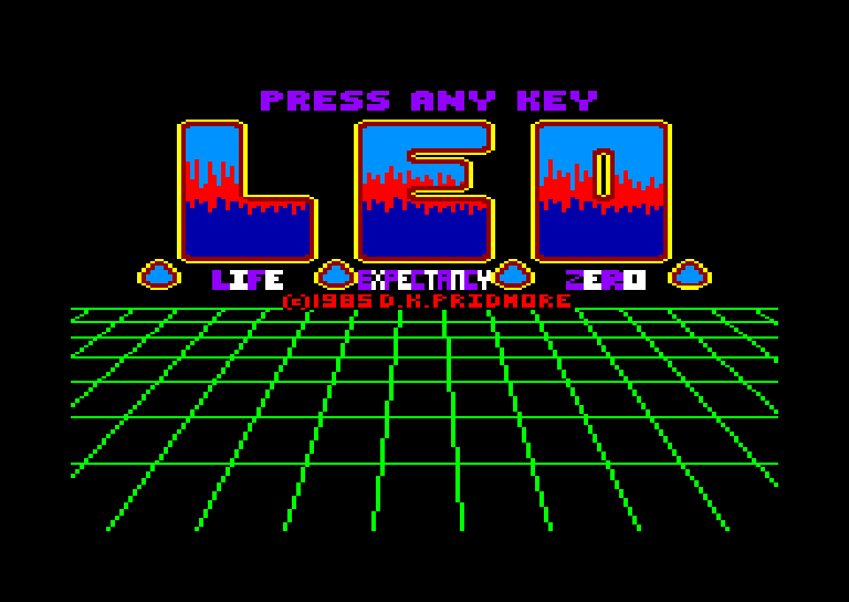 screenshot du jeu Amstrad CPC Life expectancy zero