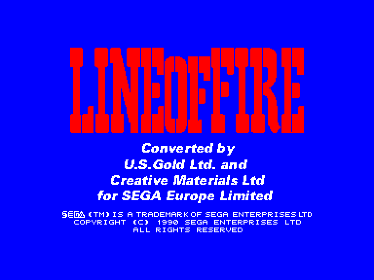 screenshot of the Amstrad CPC game Line of fire