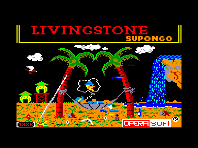 screenshot du jeu Amstrad CPC Livingstone Supongo