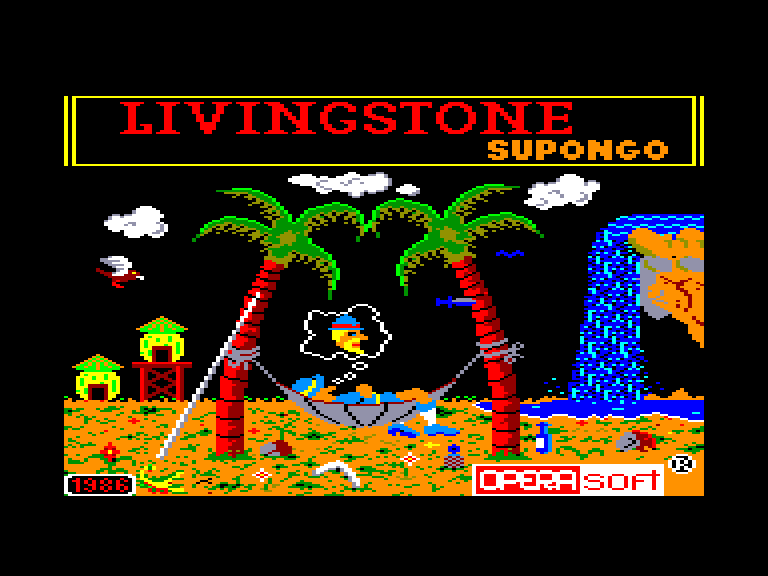 screenshot of the Amstrad CPC game Livingstone Supongo