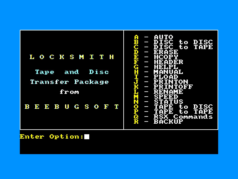 screenshot of the Amstrad CPC game Locksmith