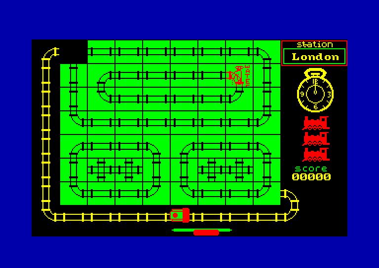 screenshot of the Amstrad CPC game Locomotion