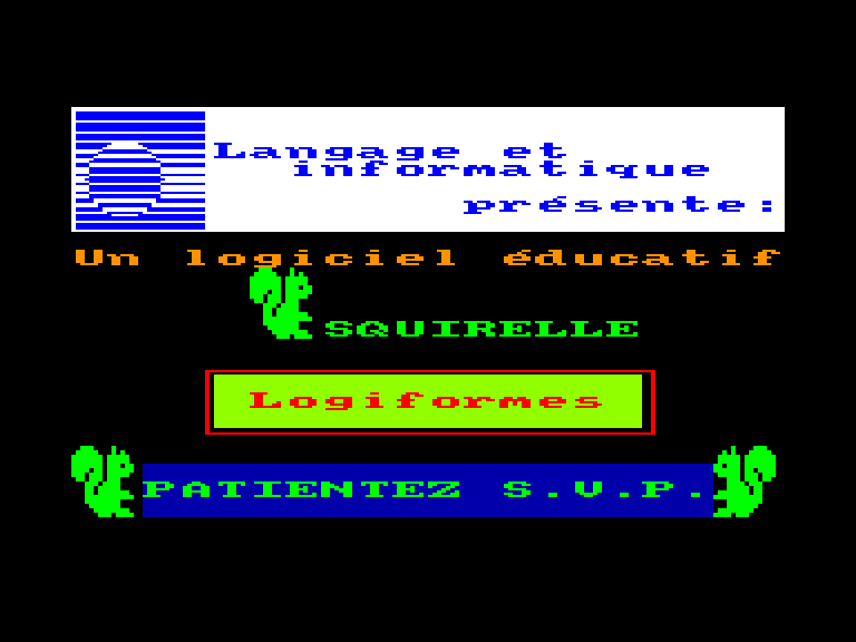 screenshot of the Amstrad CPC game Logiformes