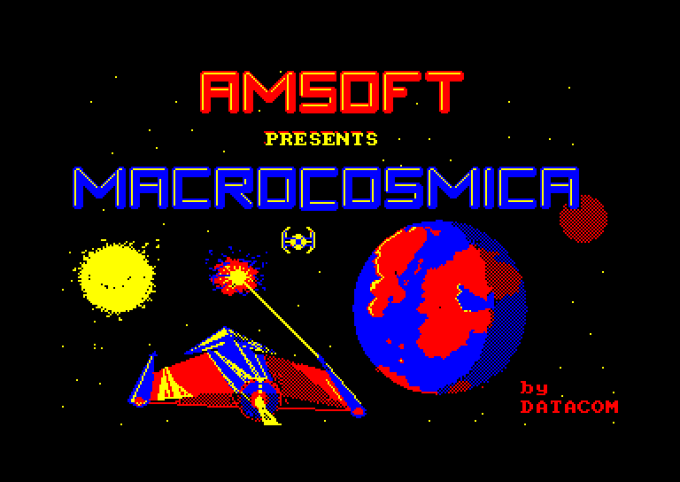 screenshot of the Amstrad CPC game Macrocosmica