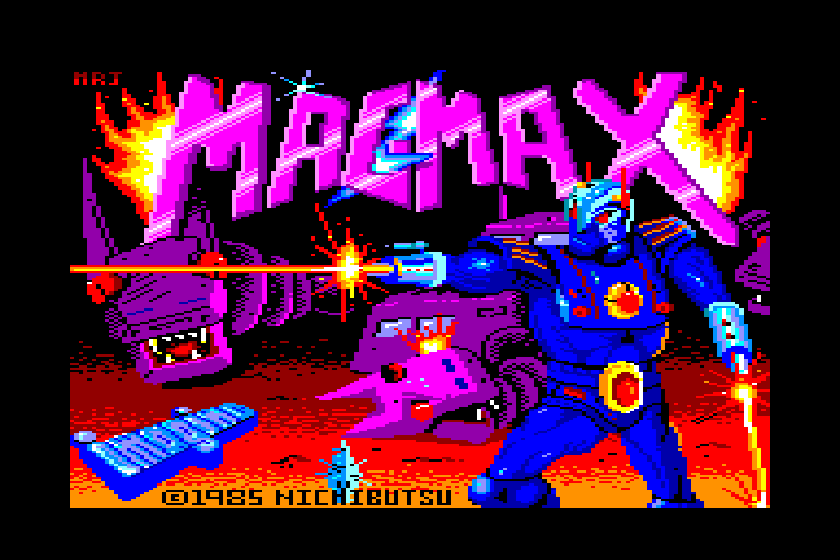 screenshot of the Amstrad CPC game Mag Max