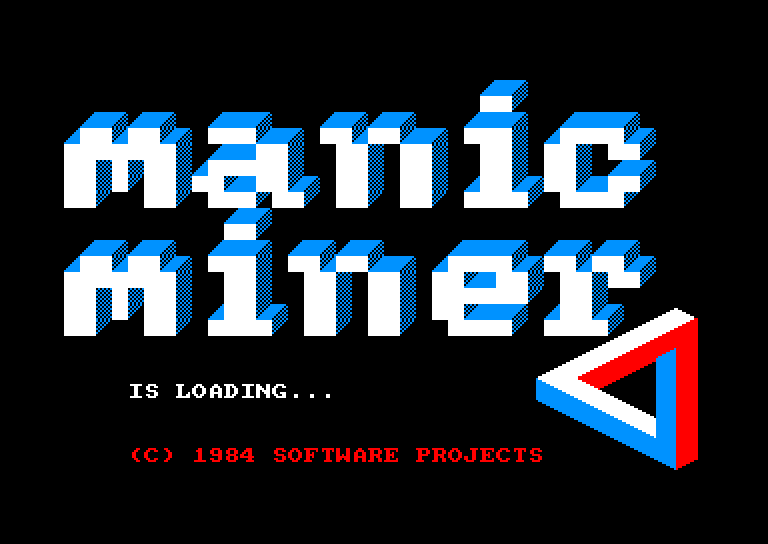 screenshot of the Amstrad CPC game Manic Miner