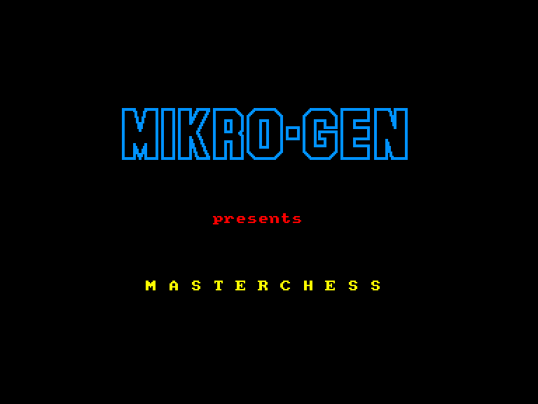 screenshot of the Amstrad CPC game Master Chess (Mikro-Gen)