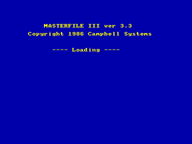 screenshot of the Amstrad CPC game Masterfile III