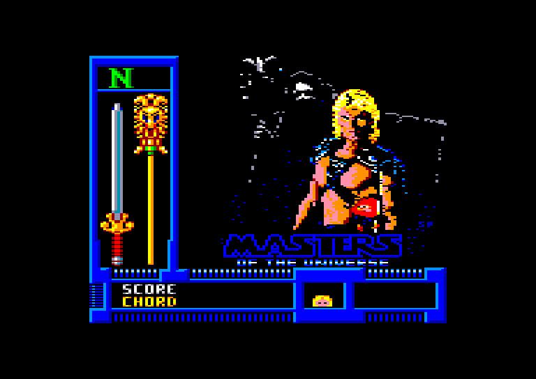 screenshot of the Amstrad CPC game Masters of the universe