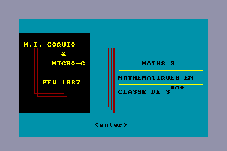 screenshot du jeu Amstrad CPC Maths 3