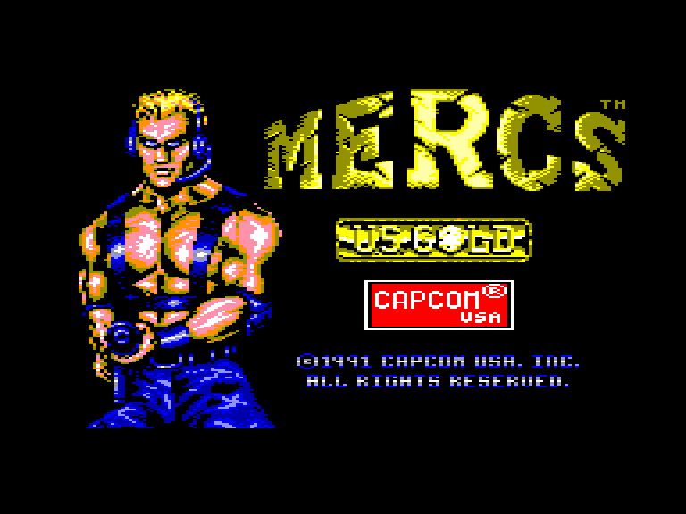 screenshot of the Amstrad CPC game MERCS