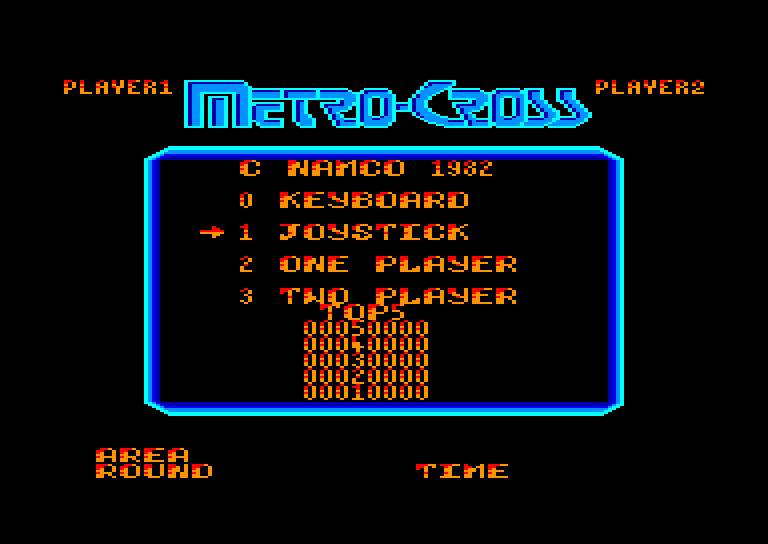 screenshot of the Amstrad CPC game Metro Cross