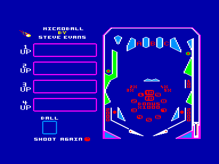 screenshot of the Amstrad CPC game Microball