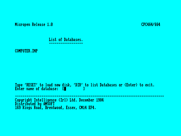 screenshot du jeu Amstrad CPC Micropen