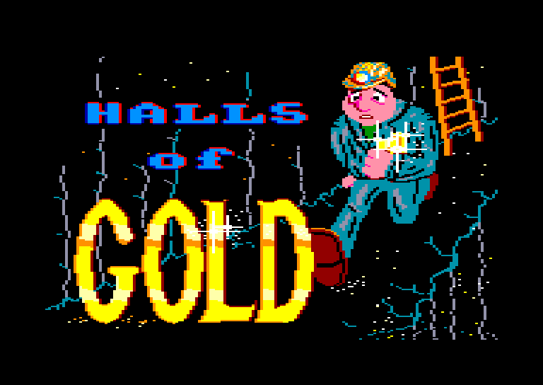 screenshot of the Amstrad CPC game Halls of Gold