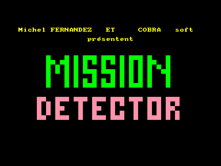 screenshot du jeu Amstrad CPC Mission detector