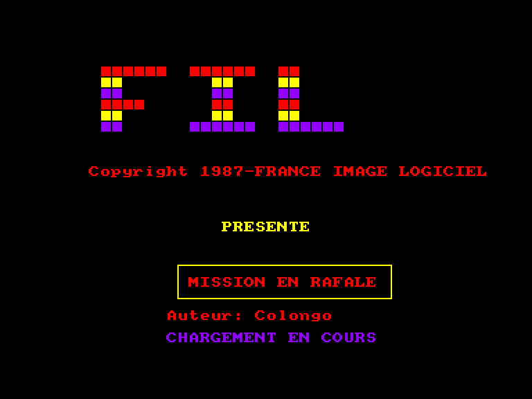 screenshot du jeu Amstrad CPC Mission en rafale