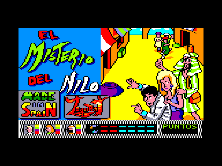 screenshot of the Amstrad CPC game Mystery of the nile (the)