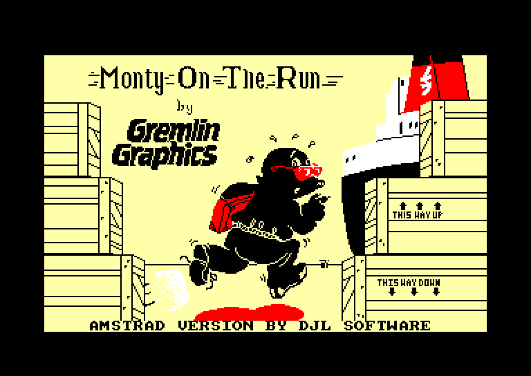screenshot of the Amstrad CPC game Monty on the Run