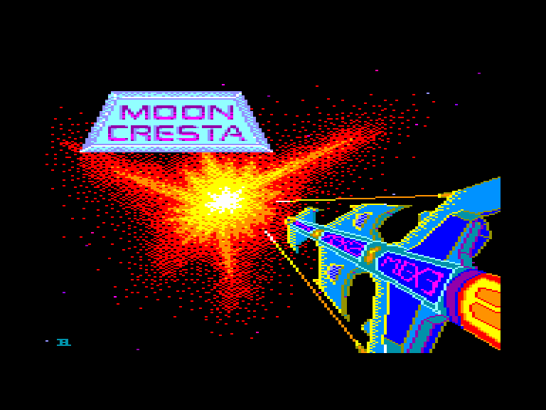 screenshot of the Amstrad CPC game Moon Cresta
