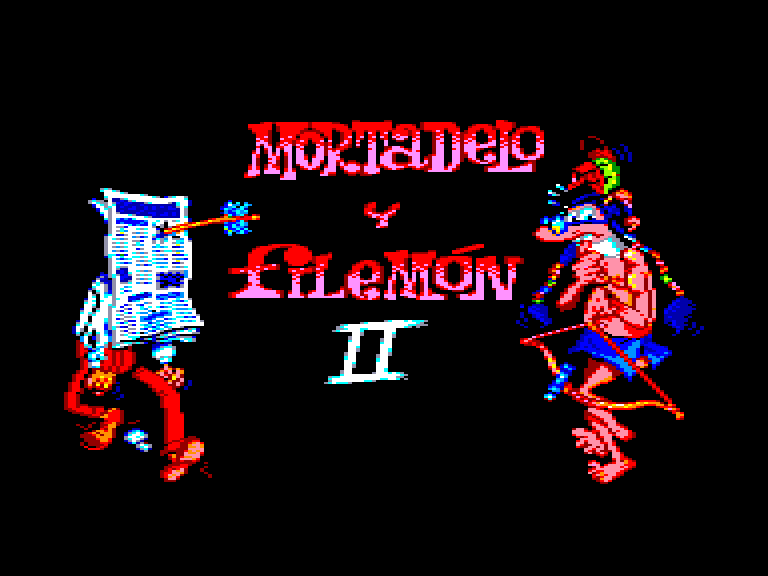 screenshot of the Amstrad CPC game Mortadelo y Filemon II