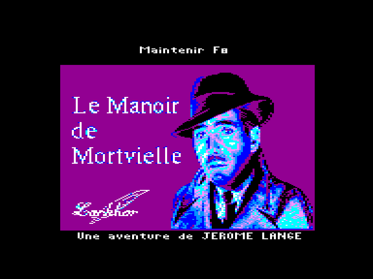 écran de chargement du jeu Amstrad CPC le Manoir de Mortvielle