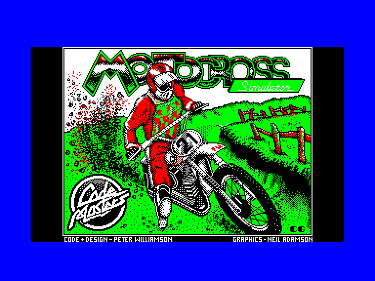 screenshot du jeu Amstrad CPC Moto Cross Simulator