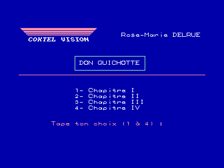 screenshot of the Amstrad CPC game Multicours 6e