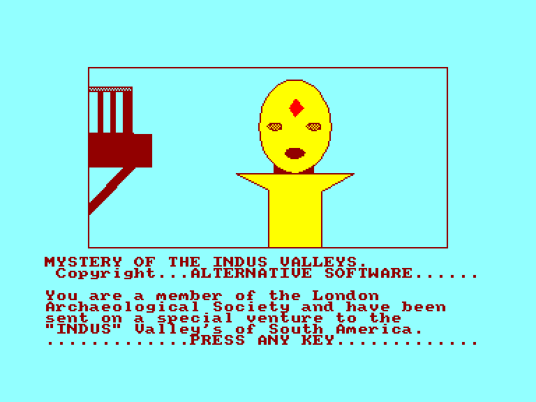 screenshot du jeu Amstrad CPC Mystery of the Indus Valleys
