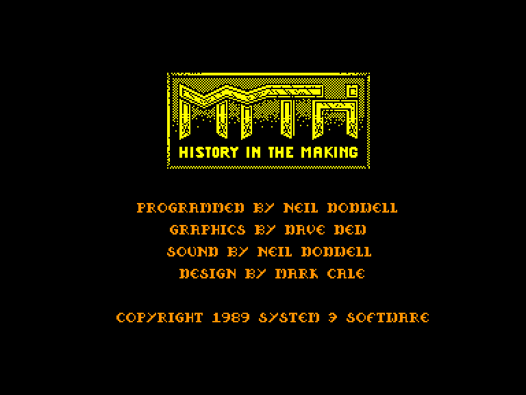 screenshot of the Amstrad CPC game Myth - History in the Making