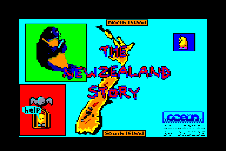 screenshot of the Amstrad CPC game New Zealand Story (the)