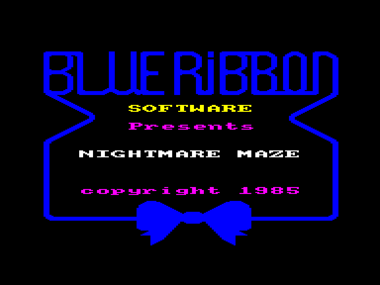 screenshot of the Amstrad CPC game Nightmare maze