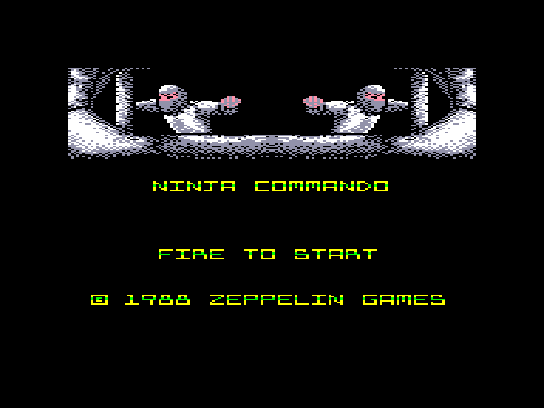 screenshot of the Amstrad CPC game Ninja Commando