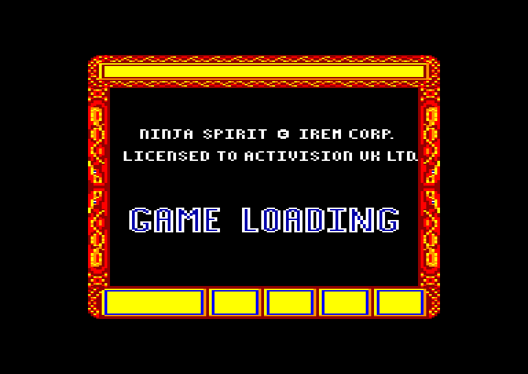 screenshot of the Amstrad CPC game Ninja Spirit