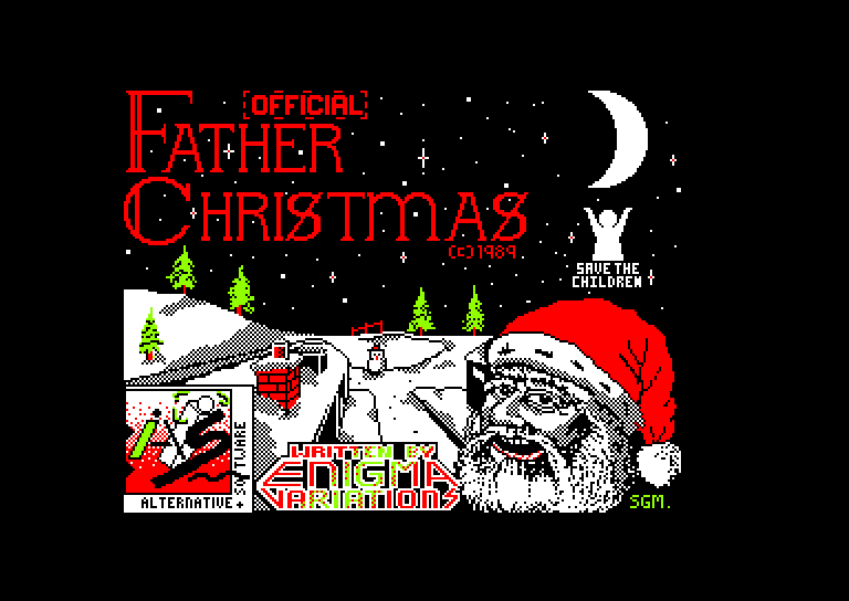 screenshot of the Amstrad CPC game Official Father Christmas Game (the)