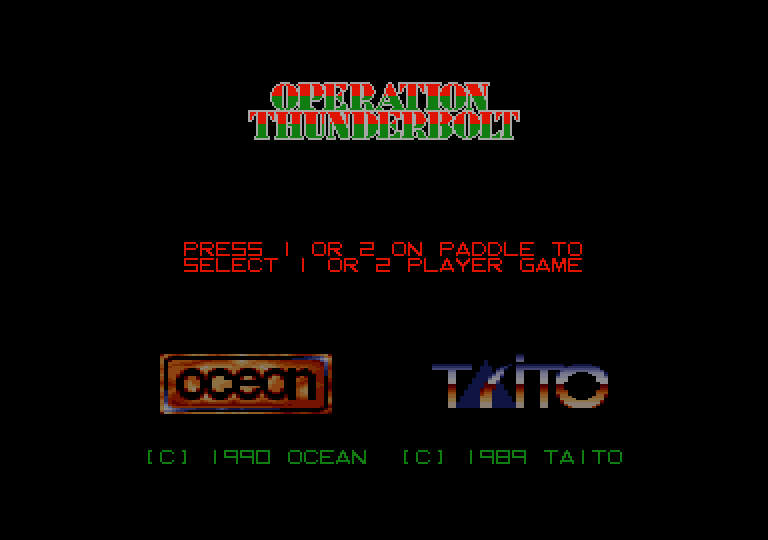 screenshot du jeu Amstrad CPC Operation Thunderbolt (CPC+)