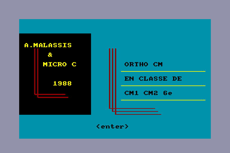 screenshot of the Amstrad CPC game Ortho CM