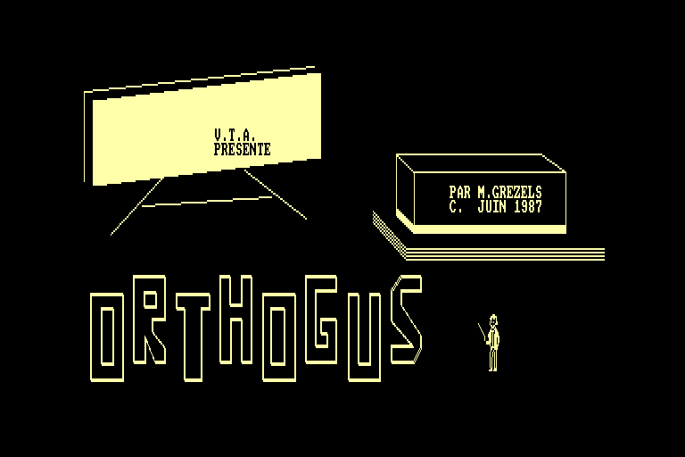 screenshot of the Amstrad CPC game Orthogus - Tome 1