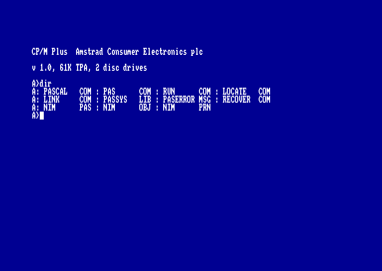 screenshot du jeu Amstrad CPC Oxford Pascal
