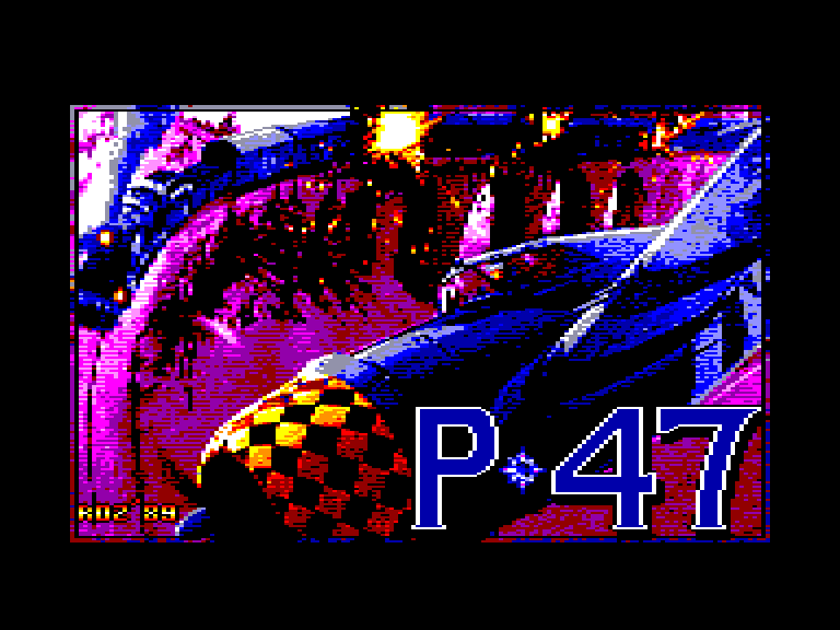 screenshot of the Amstrad CPC game P47 Thunderbolt
