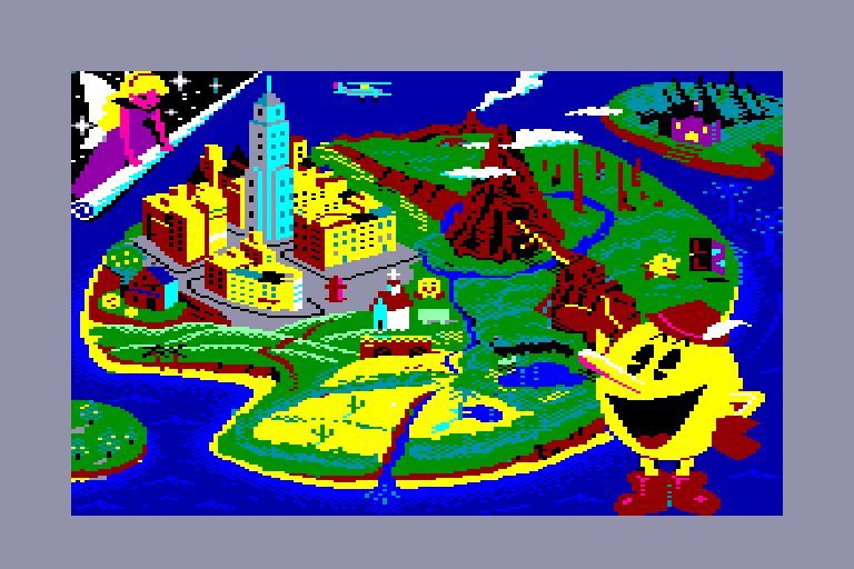 screenshot of the Amstrad CPC game Pac-Land