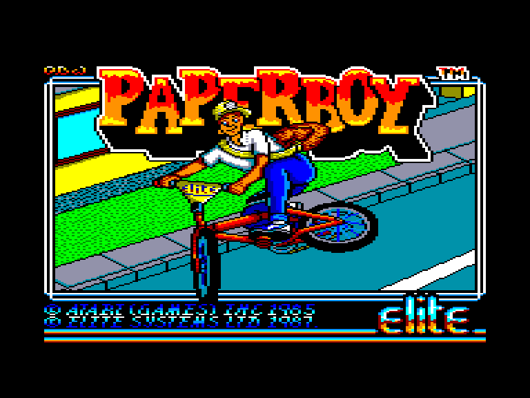 screenshot du jeu Amstrad CPC Paperboy