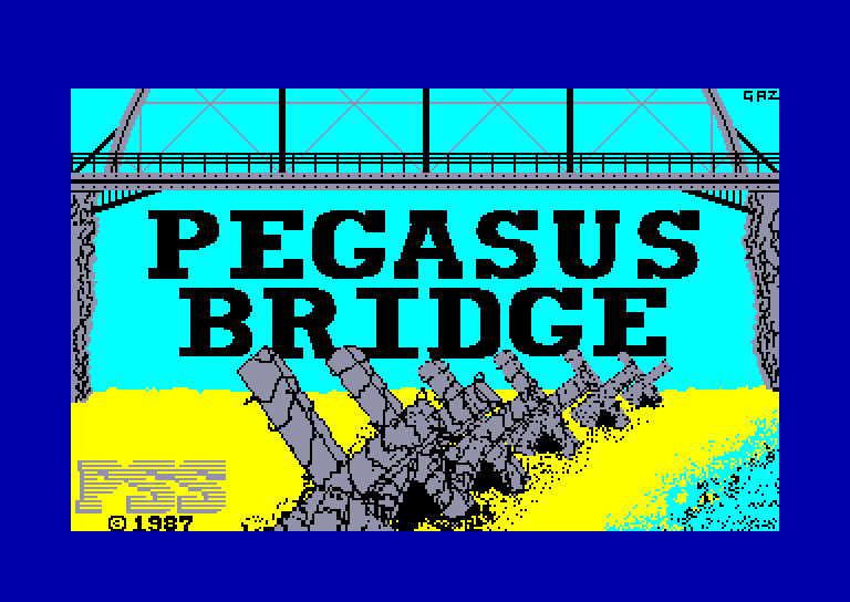 screenshot of the Amstrad CPC game Pegasus Bridge