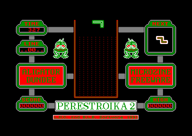 screenshot of the Amstrad CPC game Perestroika 2 - Le Retour