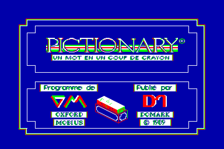 screenshot of the Amstrad CPC game Pictionary
