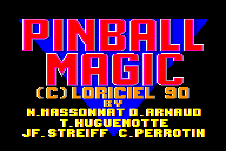 screenshot of the Amstrad CPC game Pinball Magic