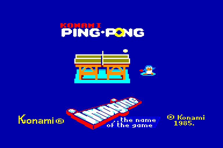 screenshot of the Amstrad CPC game Ping Pong
