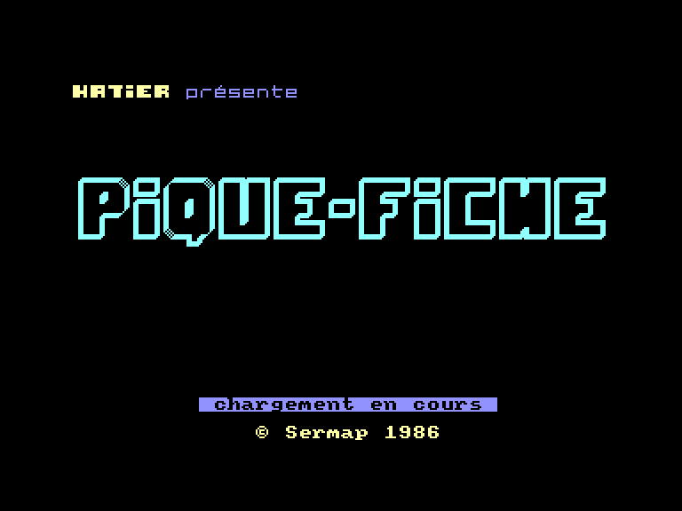 screenshot du jeu Amstrad CPC Pique-Fiche