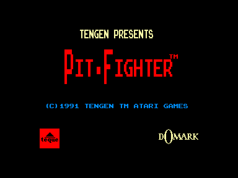 screenshot of the Amstrad CPC game Pit fighter